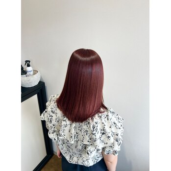 ワンカラーで叶うピンクバベージュ【横井】 | 個室有り・プライベートサロンの雰囲気 美容室Le･reve（ル・レーヴ）浜松和田店 - あなたの「なりたい」を叶える美容室