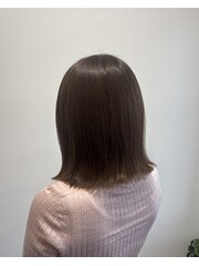 切りっぱなしボブ×ブラウンベージュ【谷平】 | 個室有り・プライベートサロンの雰囲気 美容室Le･reve（ル・レーヴ）浜松和田店 - あなたの「なりたい」を叶える美容室